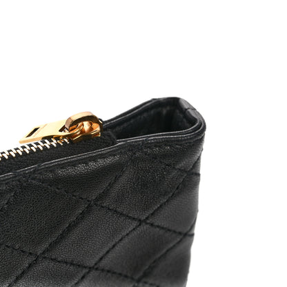 Saint Laurent Lambskin Quilted Gaby Cosmetic Pouch Black 11 of 12
