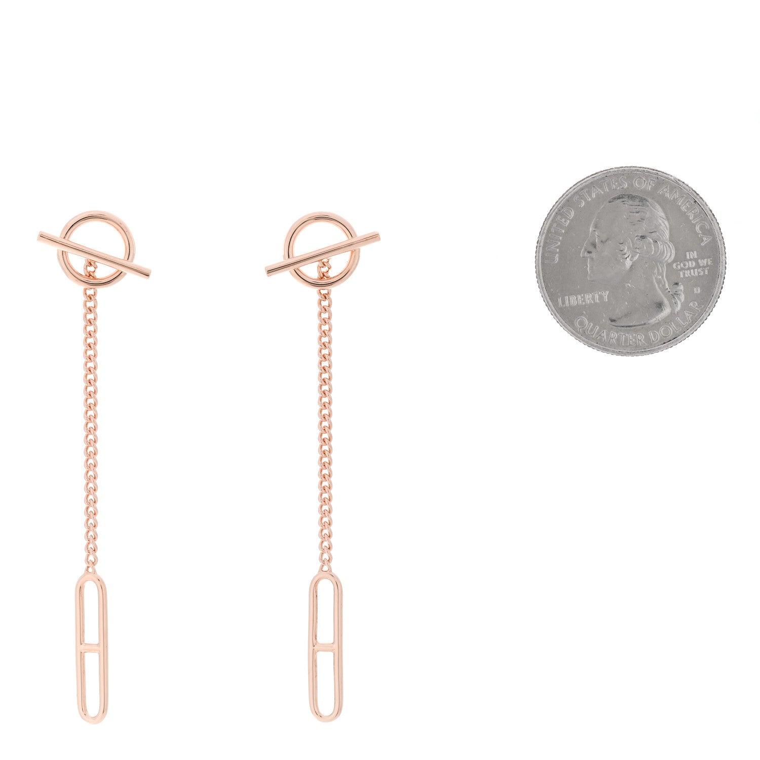 Hermes 18K Rose Gold Echappee Earrings 2 of 5