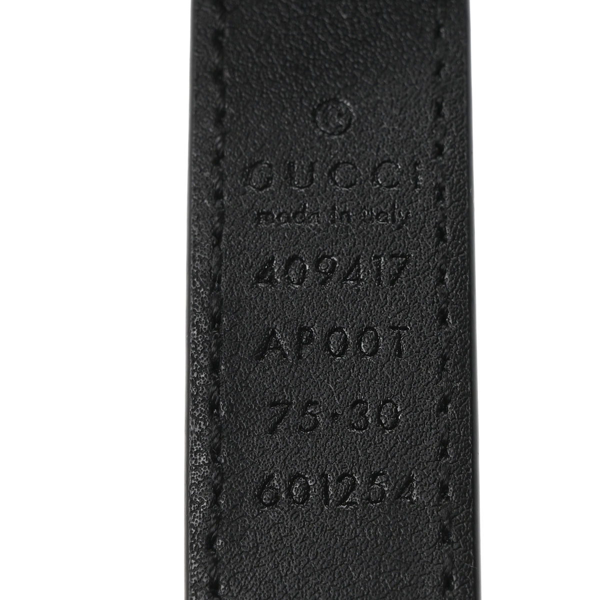 Calfskin Double G 20mm Belt 75 30 Black