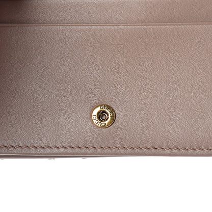 Gucci Calfskin Matelasse GG Marmont Card Case Wallet Porcelain Rose 10 of 11