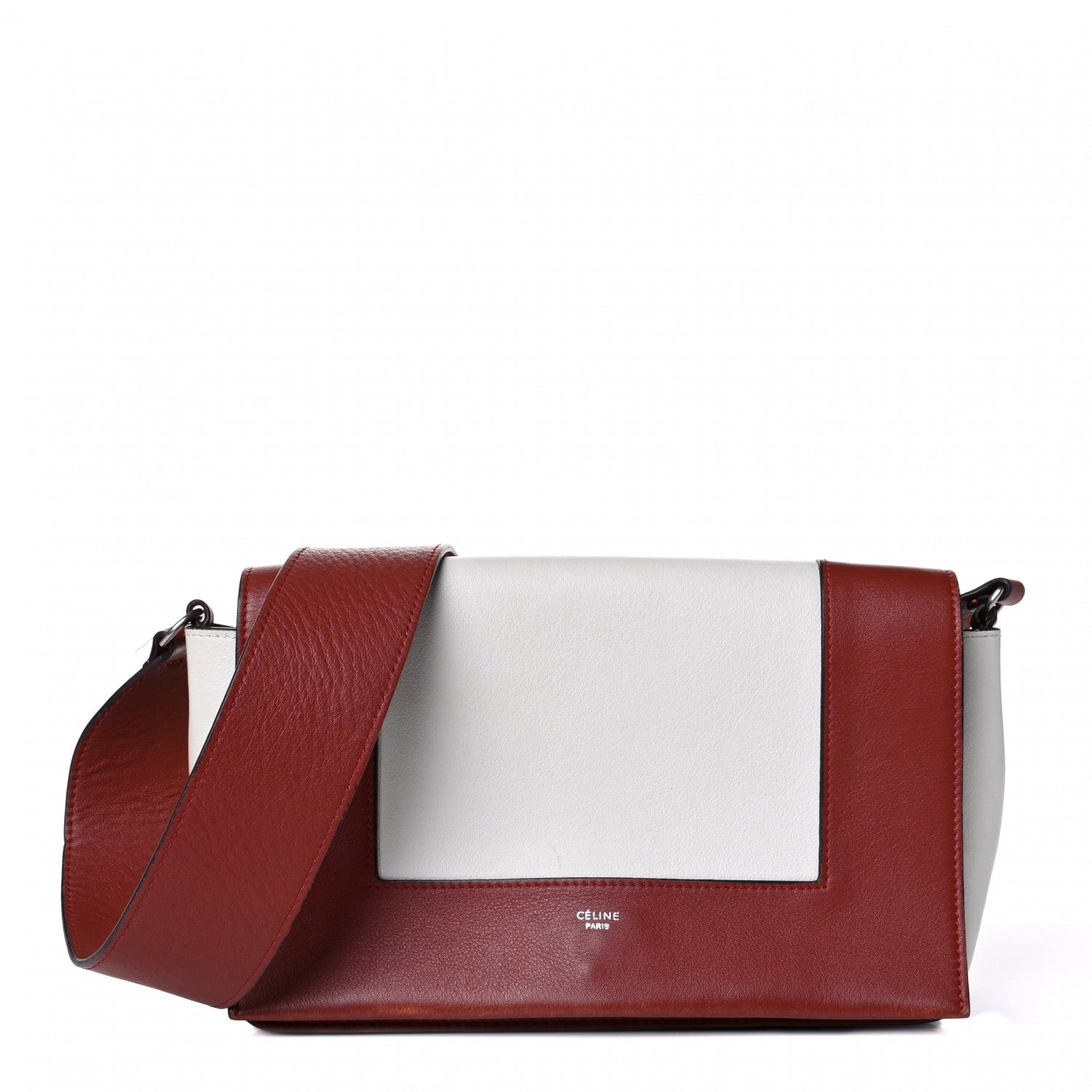 Celine Shiny Smooth Calfskin Medium Frame Shoulder Bag Maple White 1 of 9