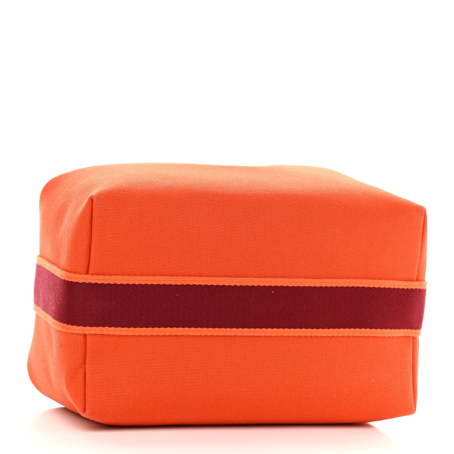 Hermes Canvas Large Bride-A-Brac Pouch Orange Feu Burgundy 4 of 8