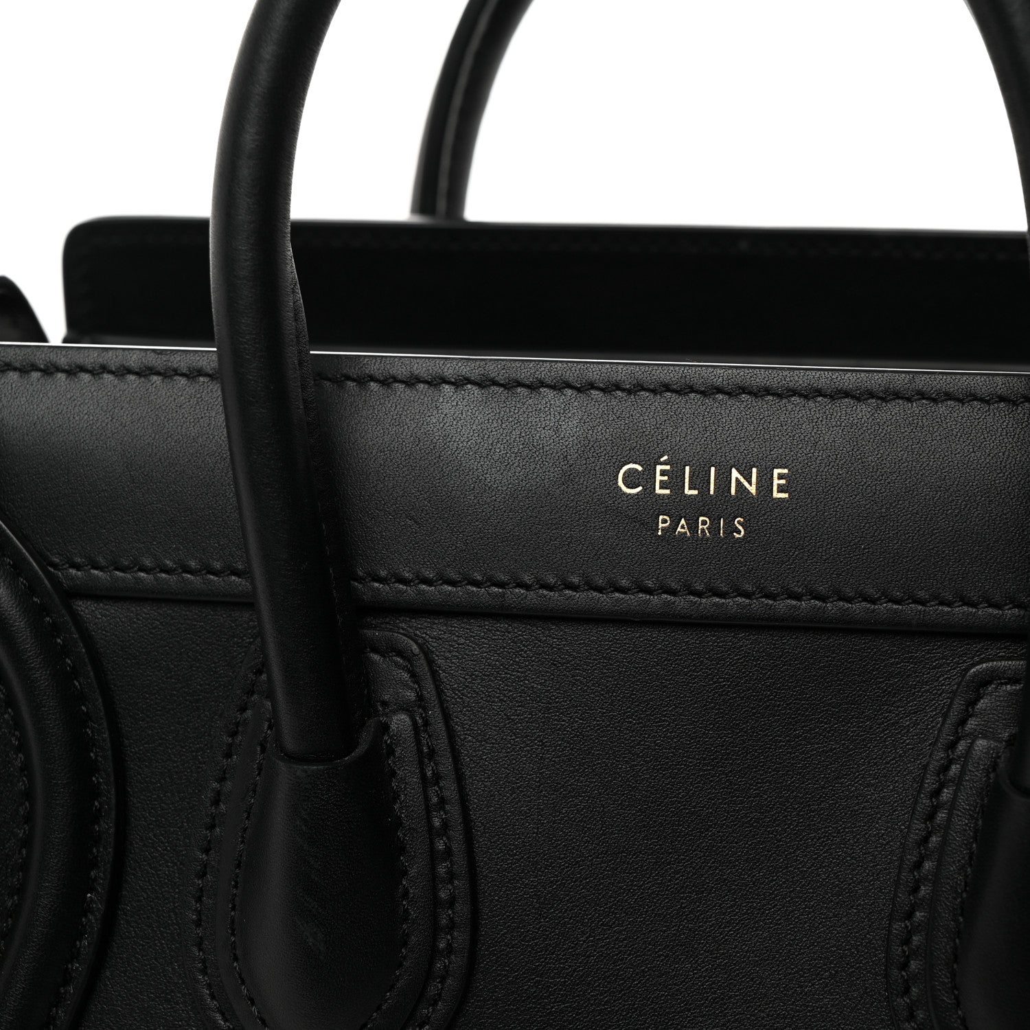 Celine Smooth Calfskin Nano Luggage Black 12 of 13