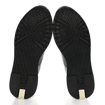 Hermes Calfskin Womens Trail Sneakers 39.5 Black 5 of 8