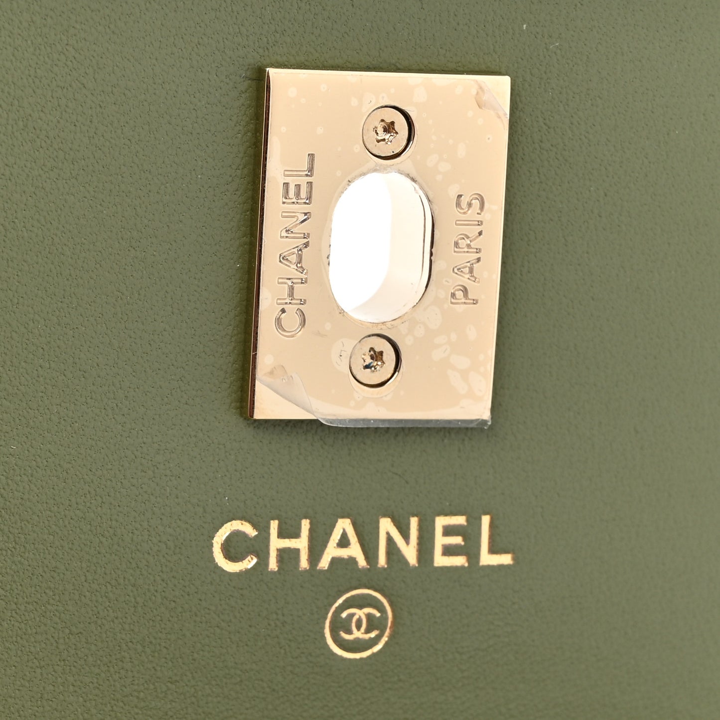 Lambskin Quilted Trendy CC Card Holder On Chain Green