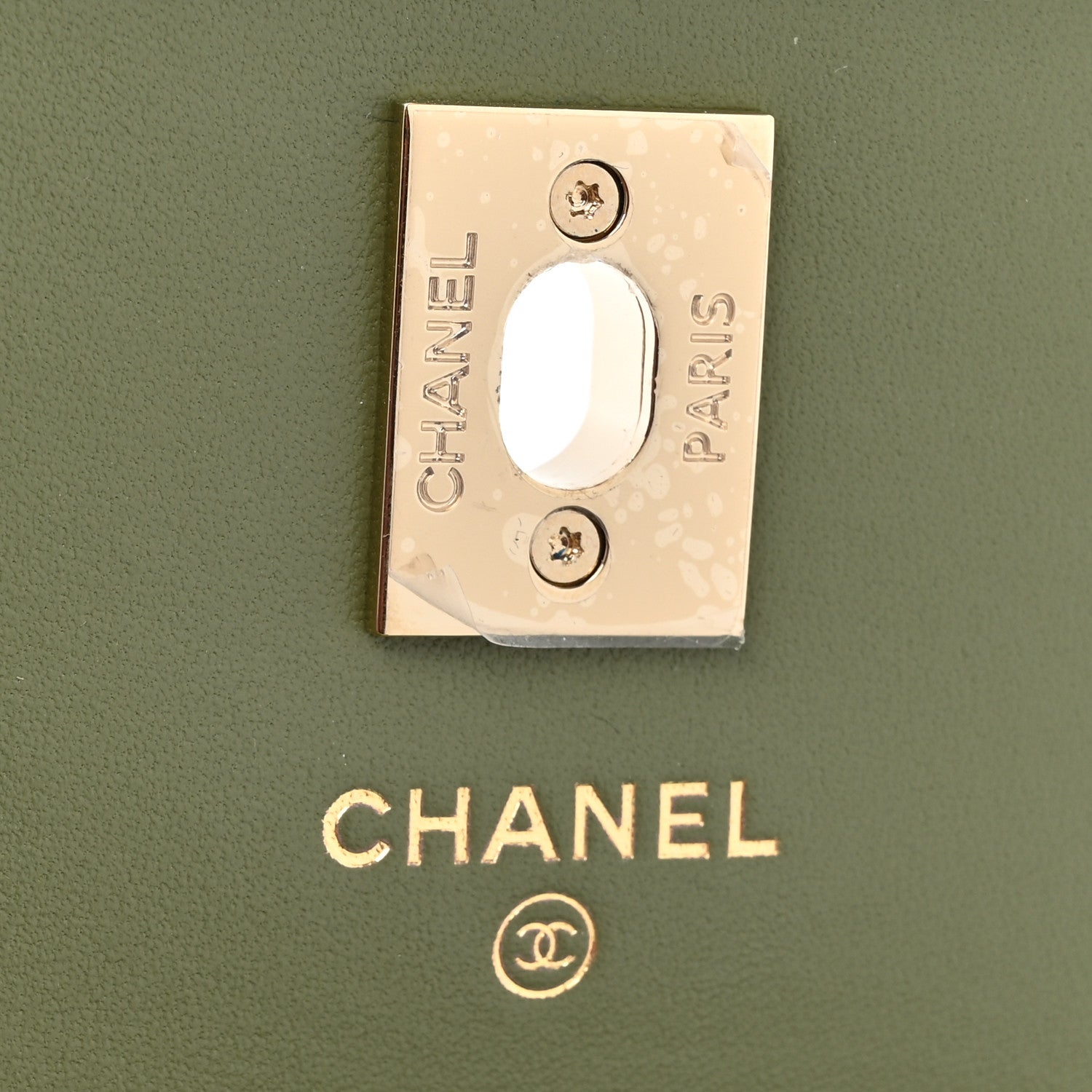 Chanel Lambskin Quilted Trendy CC Card Holder On Chain Green 6 of 12