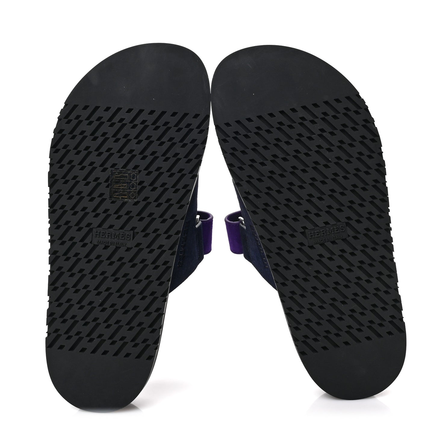 Suede Goatskin Womens Chypre Sandals 37.5 Marine Violet Majorette