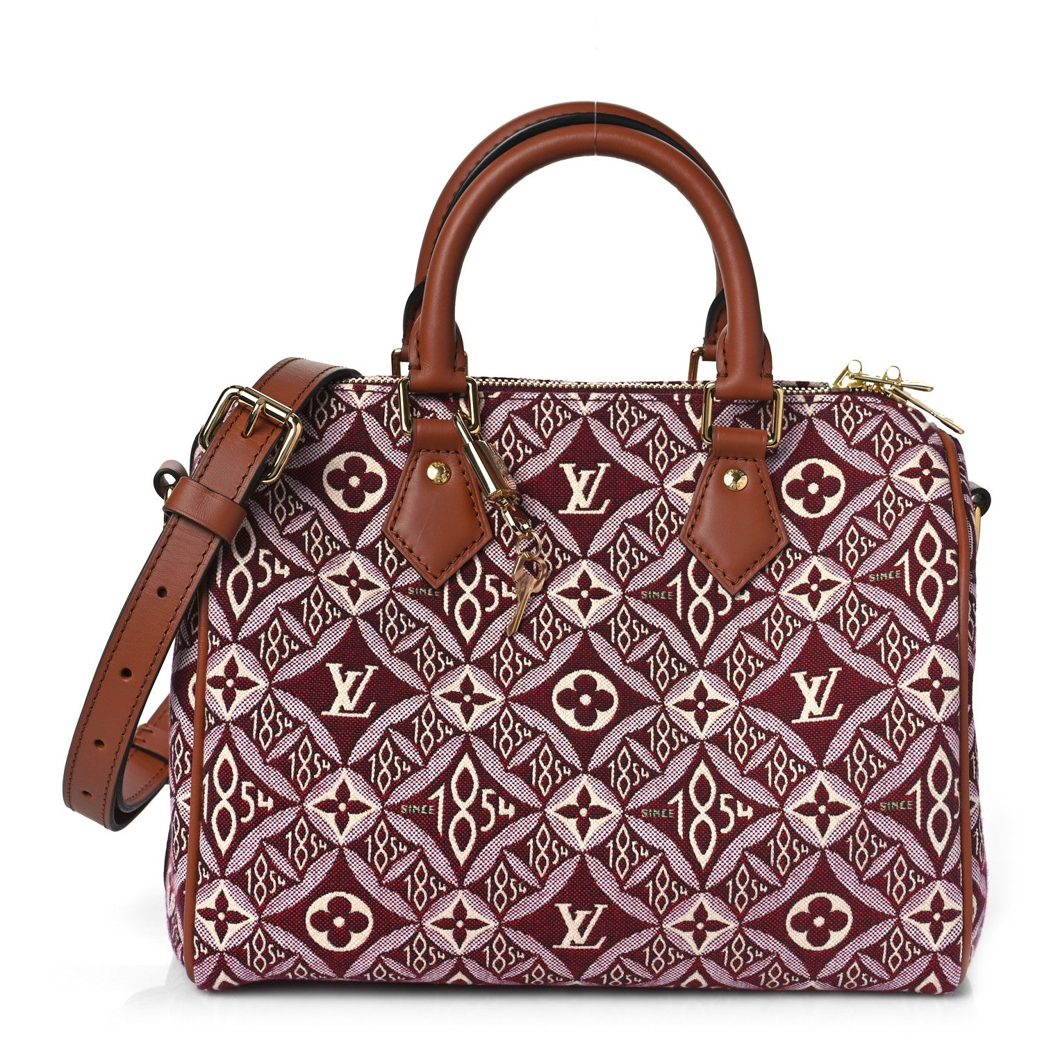 Louis Vuitton Jacquard Since 1854 Speedy Bandouliere 25 Bordeaux 1 of 8