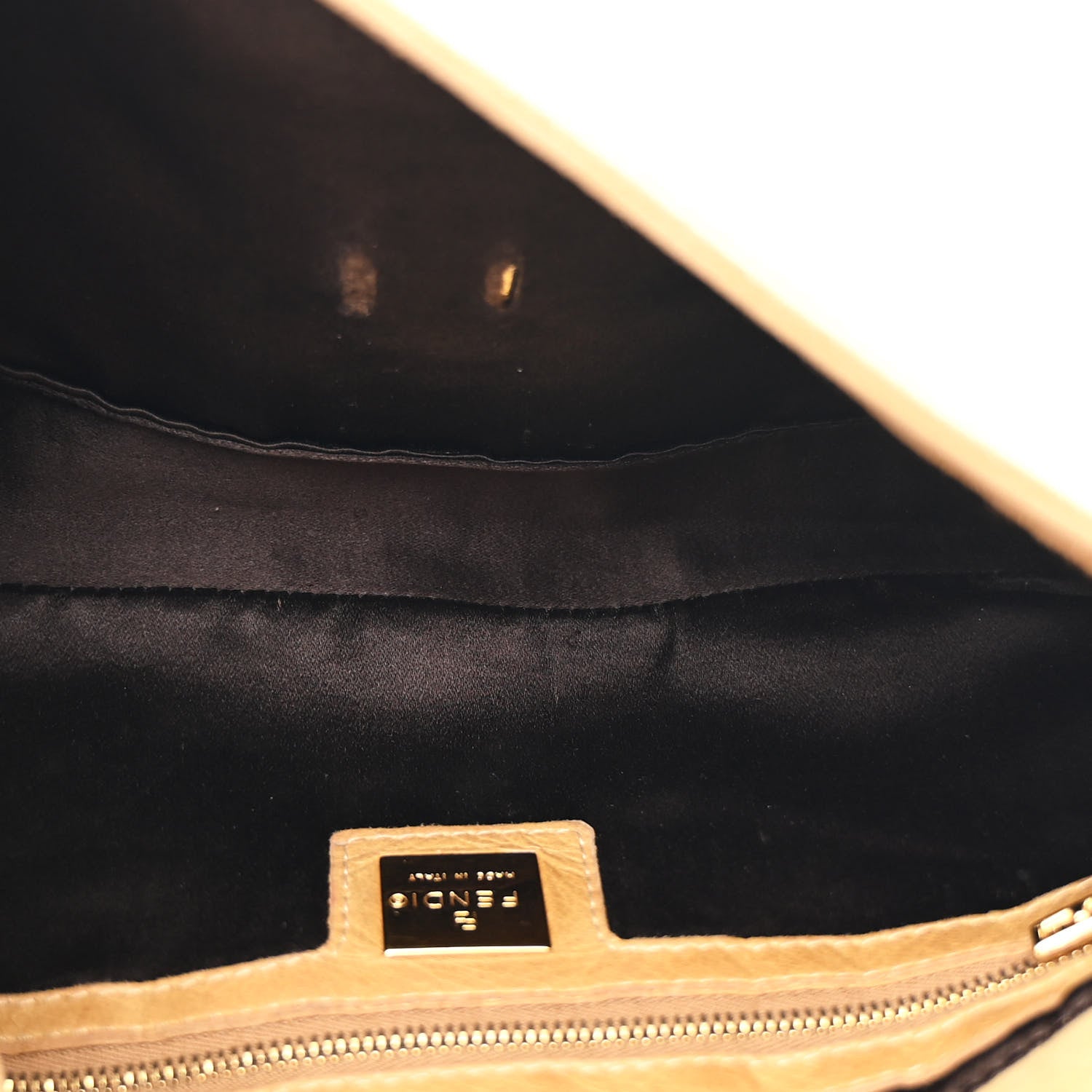 Fendi Suede Baguette Shoulder Bag Beige 5 of 11