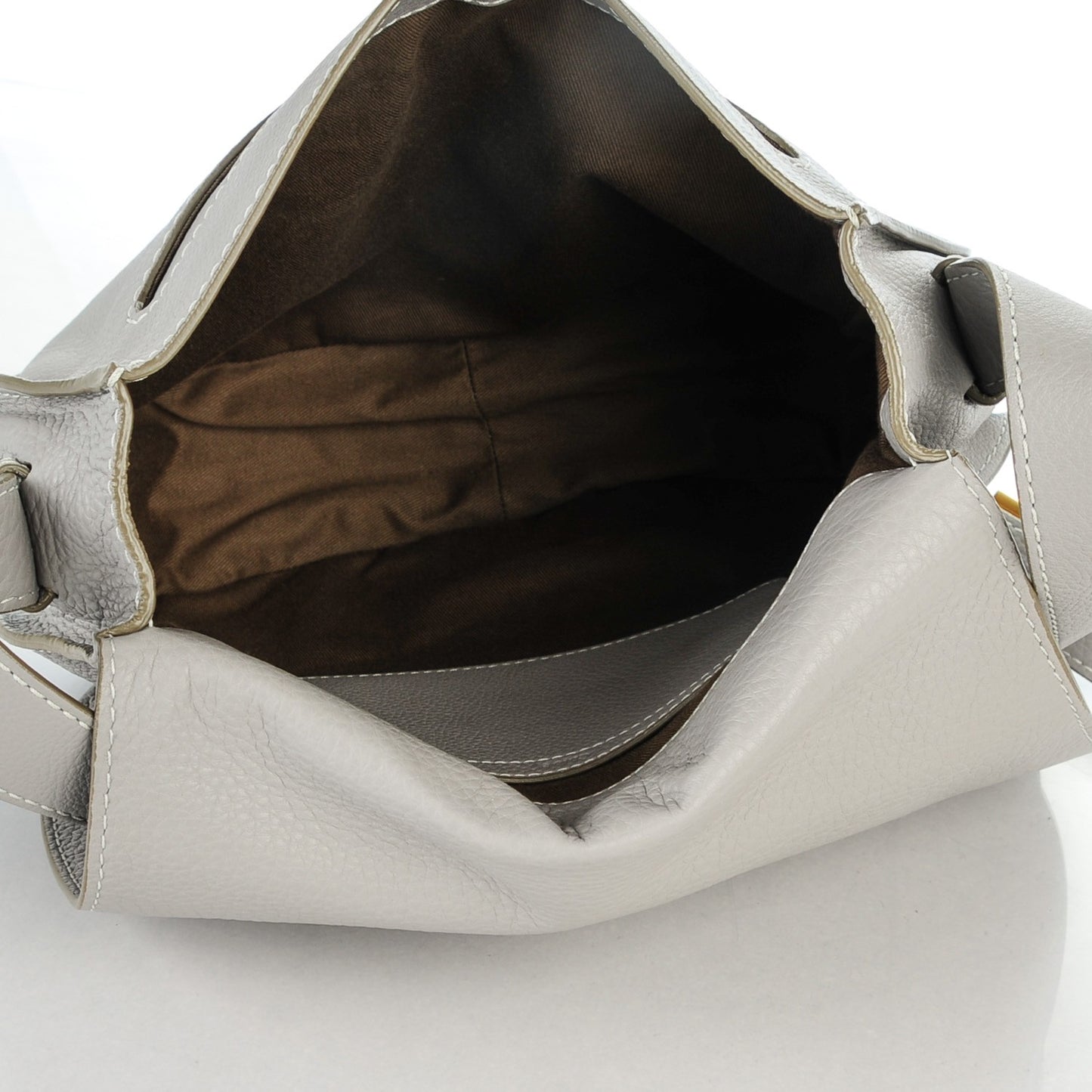Calfskin Medium Marcie Round Crossbody Bag Cashmere Grey
