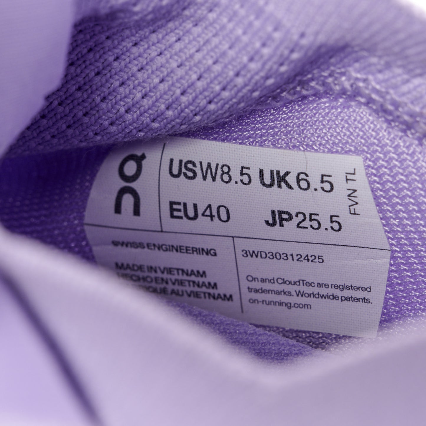 X ON Canvas Mesh Cloudtilt Sneakers 40 Purple Rose