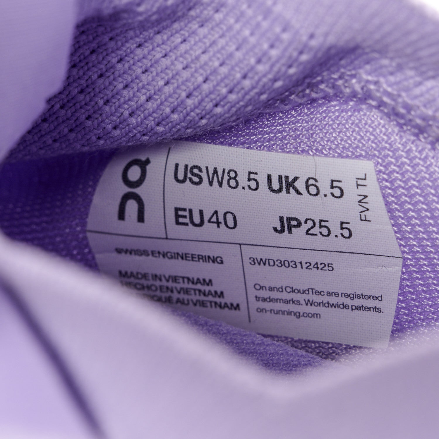 Loewe X ON Canvas Mesh Cloudtilt Sneakers 40 Purple Rose 8 of 9