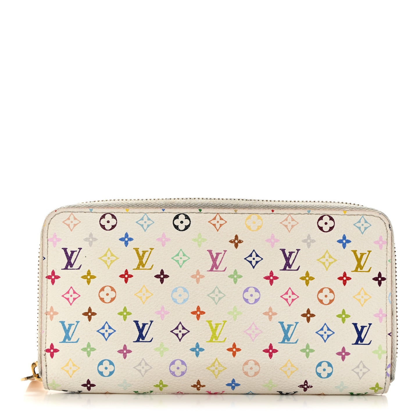 Monogram Multicolor Zippy Wallet White Litchi