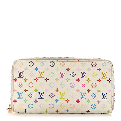 Louis Vuitton Monogram Multicolor Zippy Wallet White Litchi 1 of 12