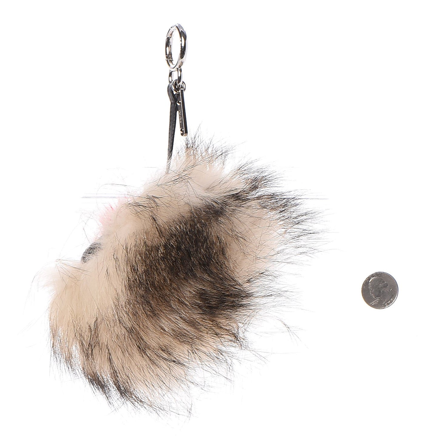 Mink Fox Rabbit Fur Vitello Flamingo Kurioso Monster Bag Bug Charm Beige Multicolor Black