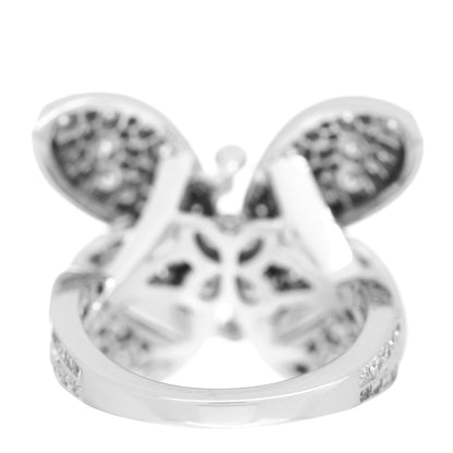 Graff 18K White Gold Diamond Princess Butterfly Ring 49 5 4 of 6