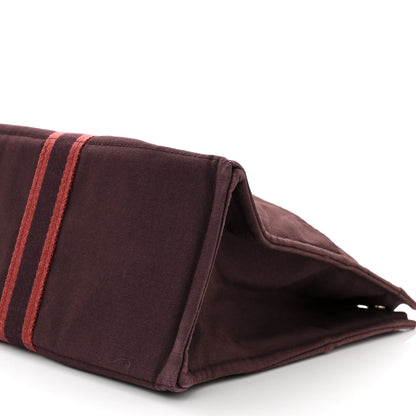 Hermes Canvas Herline GM Tote Maroon 9 of 11
