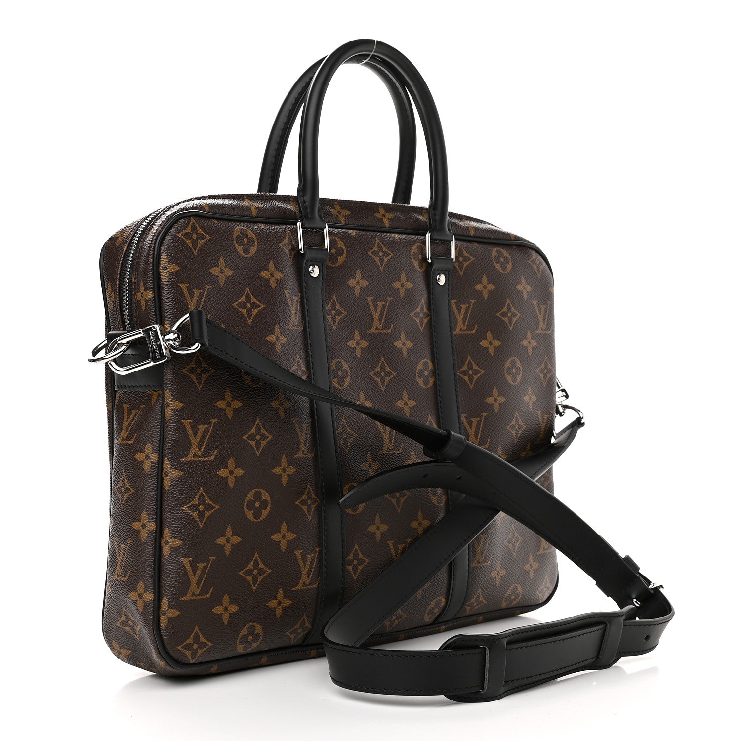 Louis Vuitton Monogram Macassar Porte-Documents Voyage PM 3 of 8