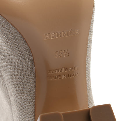 Hermes Knit Calfskin Volver 60 Ankle Boots 35.5 Nocciola 6 of 7