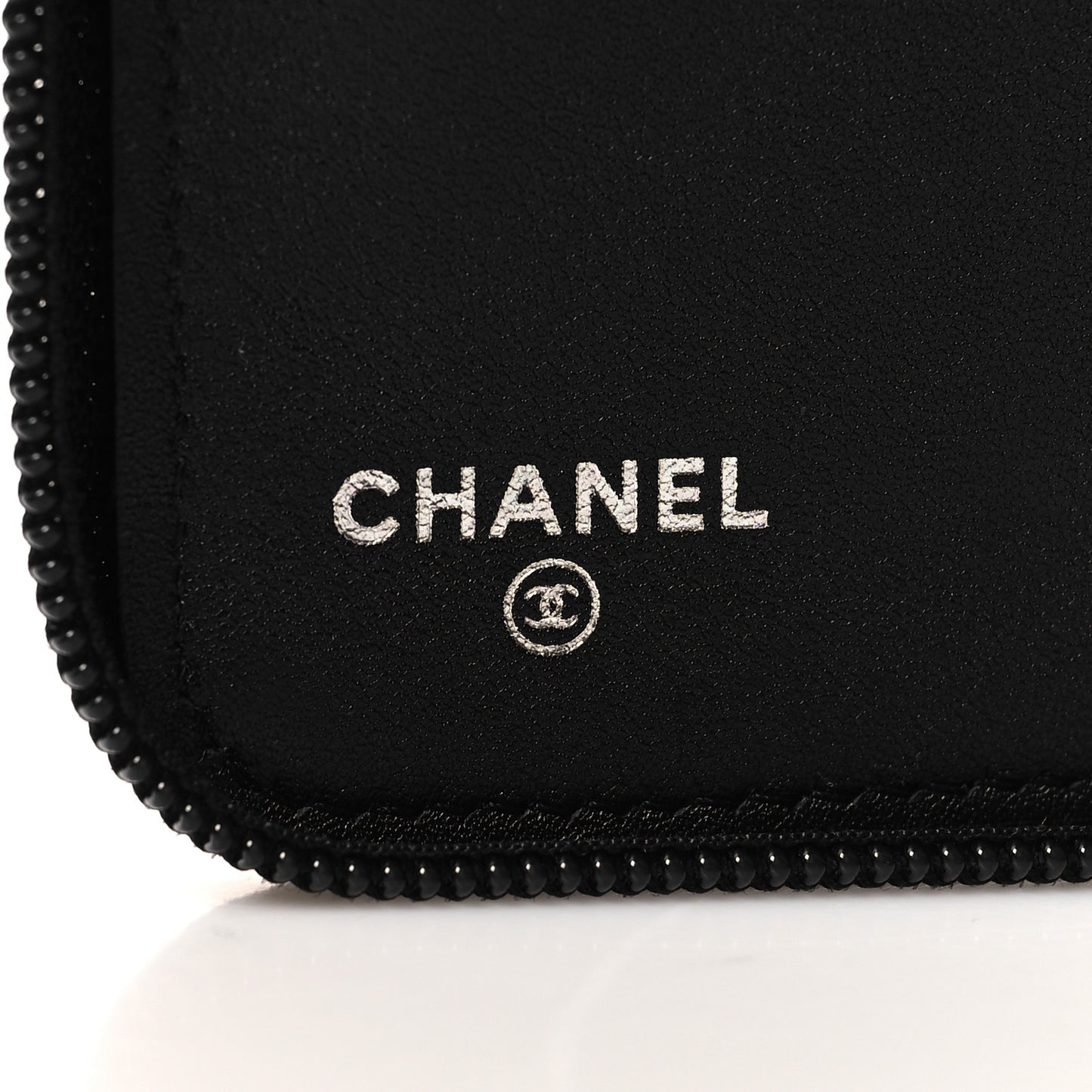 Caviar Large Timeless CC Zip Around Organizer Wallet Black