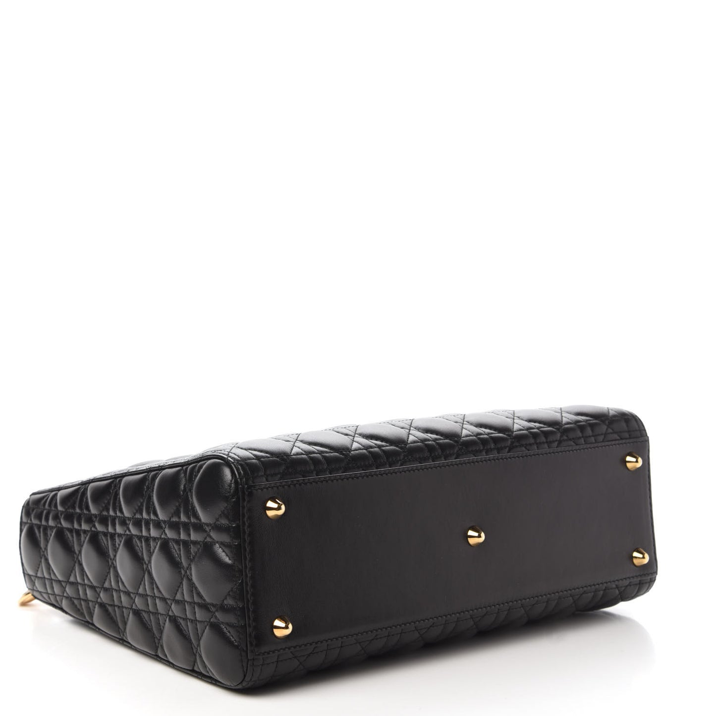 Lambskin Cannage Large Lady Dior Black