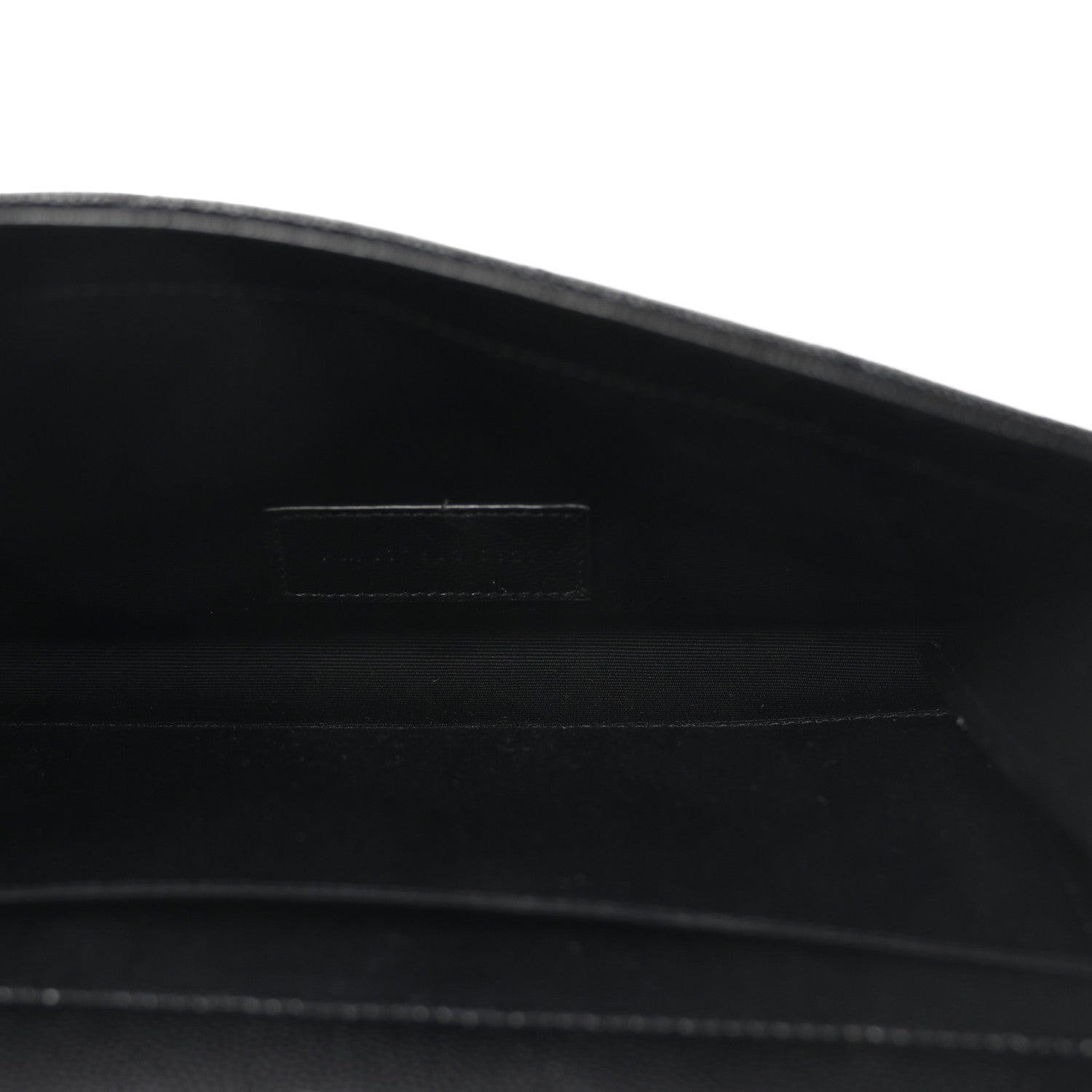 Saint Laurent Grain De Poudre Matelasse Chevron Monogram Monochrome Envelope Clutch Black 5 of 7