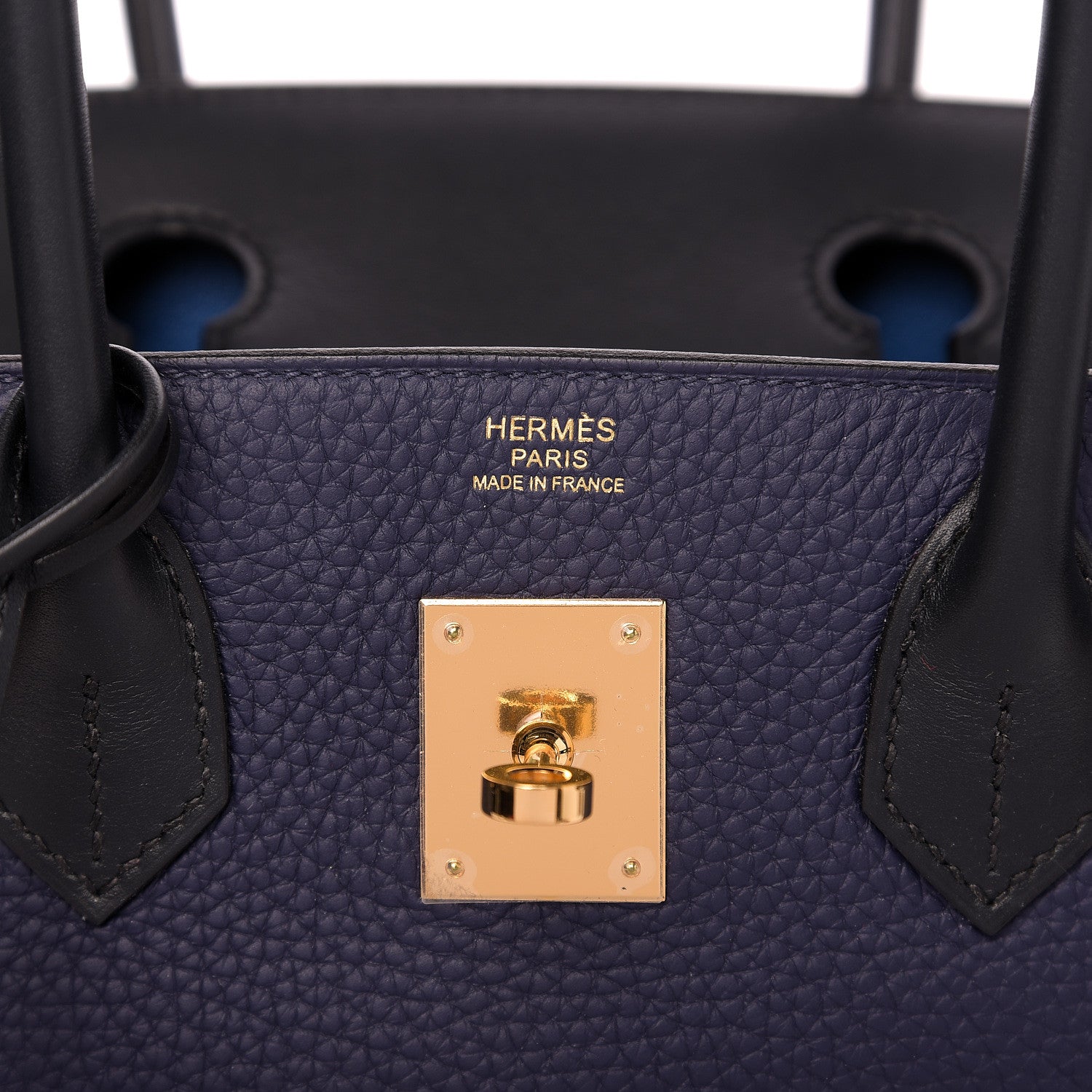 Hermes Taurillon Clemence Sombrero Birkin 30 Bleu Encre Bleu Obscur 5 of 10