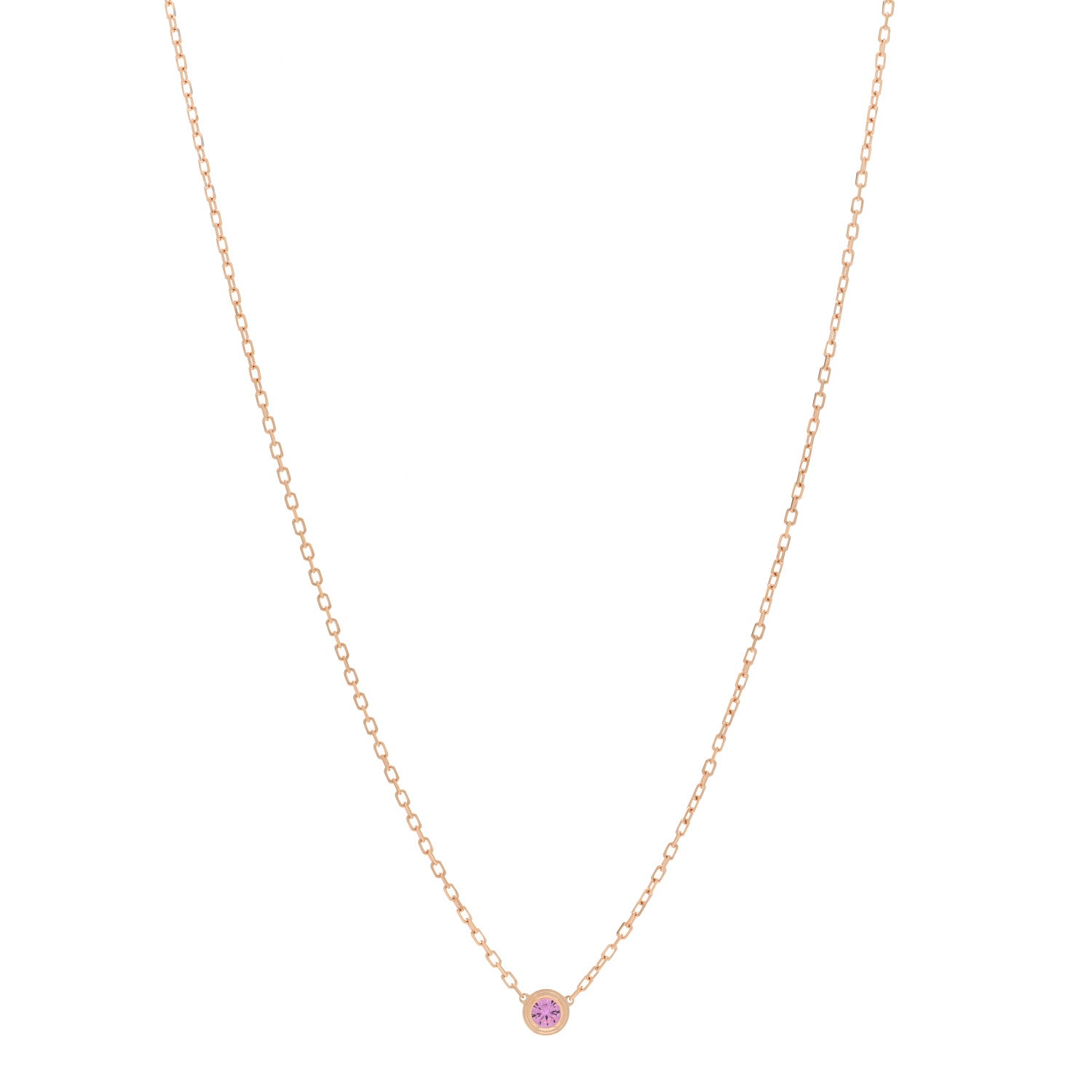 Cartier 18K Pink Gold Pink Sapphire D'Amour Pendant Necklace 1 of 4