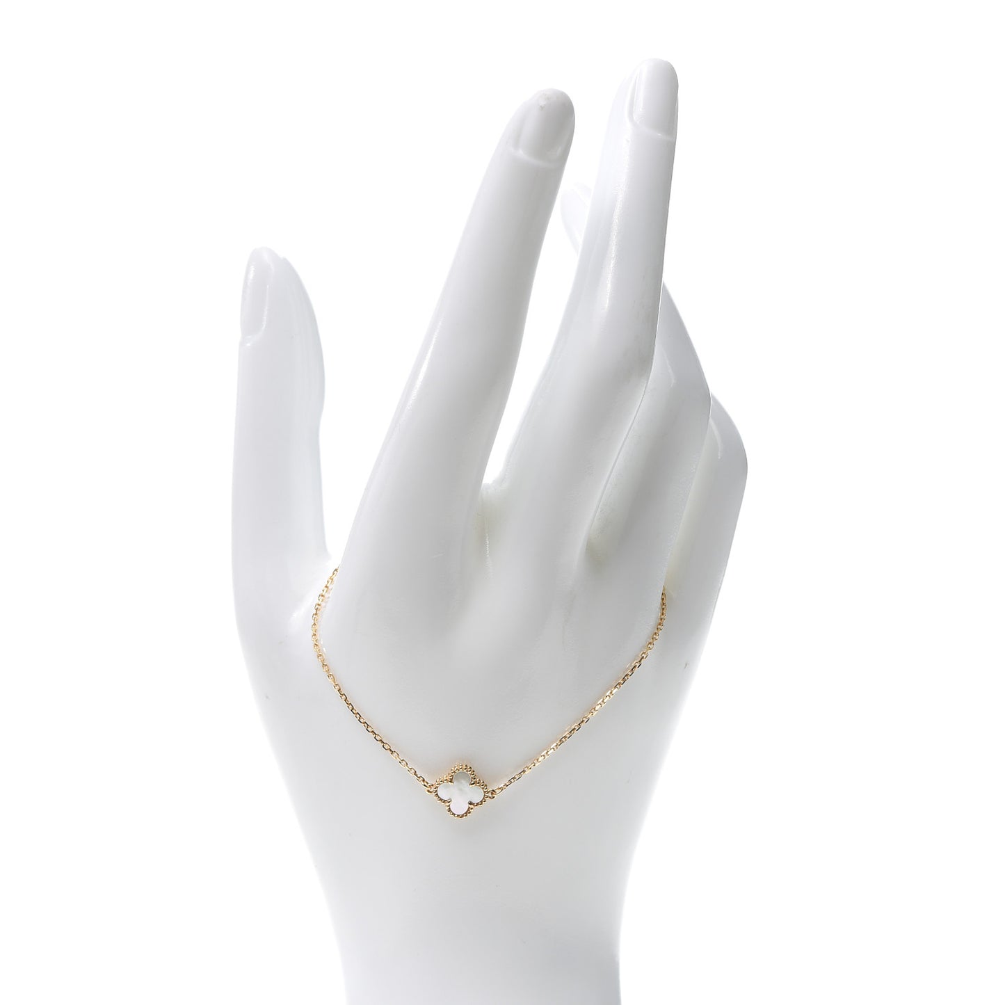 18K Yellow Gold Mother of Pearl Sweet Alhambra Bracelet