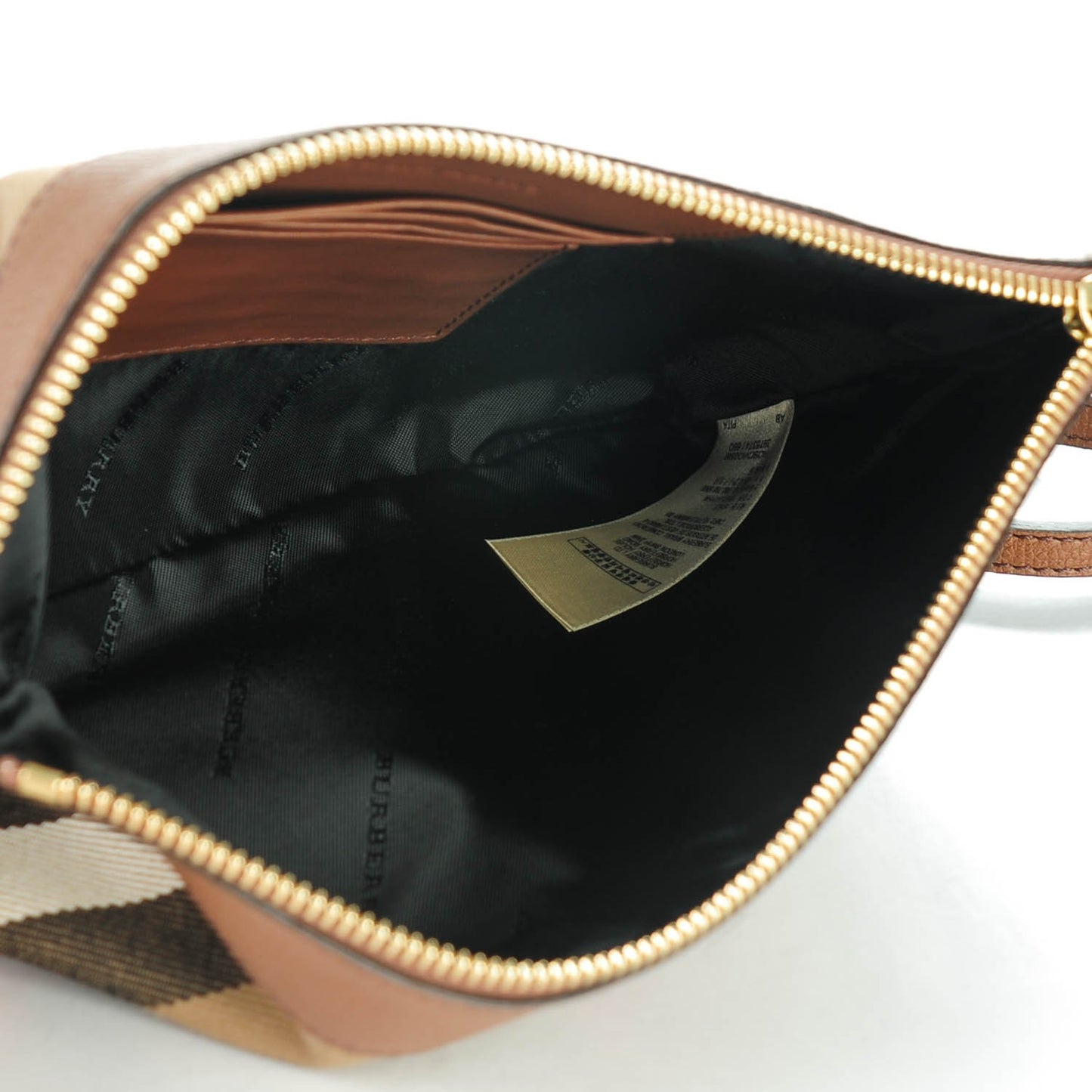 House Check Derby Peyton Crossbody Clutch Bag Tan