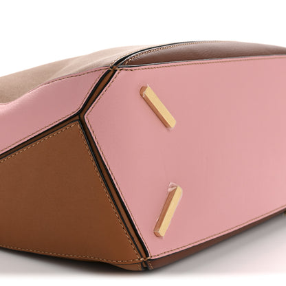 Loewe Calfskin Medium Puzzle Bag Tan Medium Pink 8 of 9