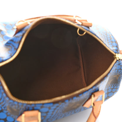 Louis Vuitton Monogram Kusama Town Speedy 30 Blue 5 of 11