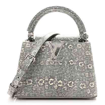 Louis Vuitton Lizard Mini Capucines Argento 1 of 10