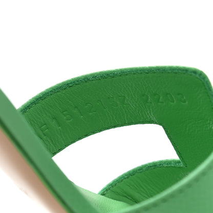 Hermes Epsom Oasis Sandals 37 Vert Pomme 8 of 9