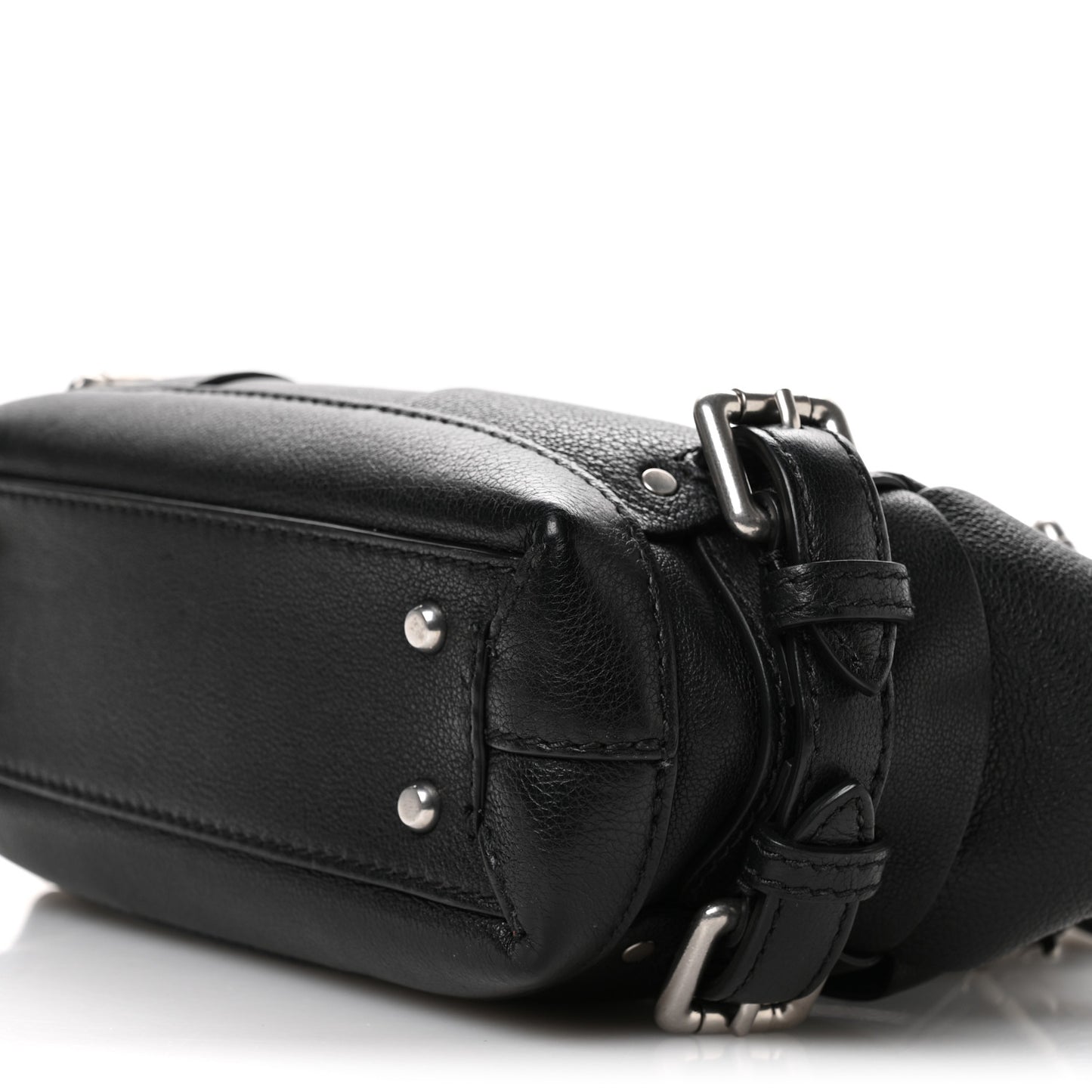 Grained Calfskin Arco Tool Tote Black