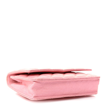 Chanel Iridescent Caviar Quilted Wallet on Chain WOC Rose Pink 4 of 12