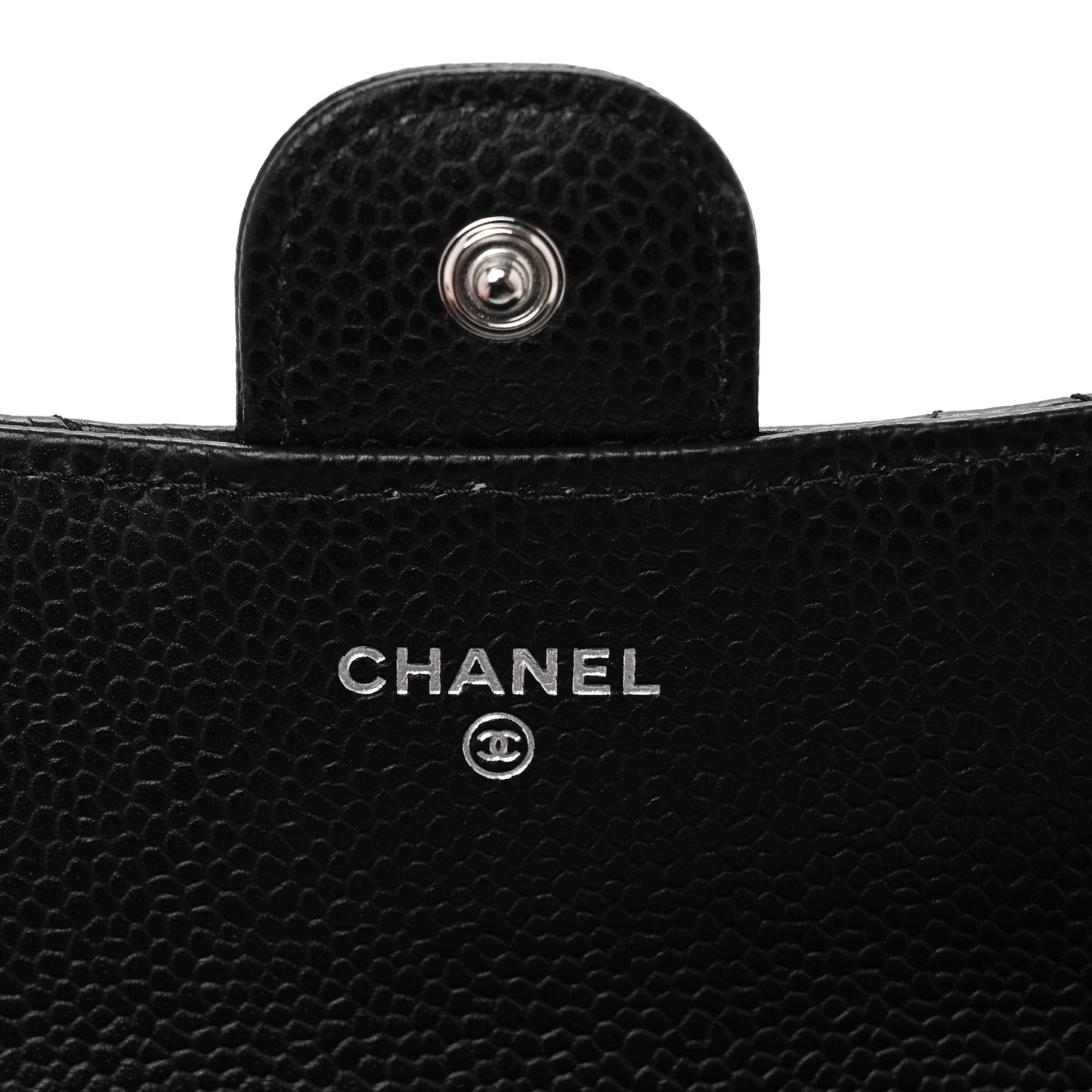 Caviar Quilted Large Gusset Flap Wallet Black