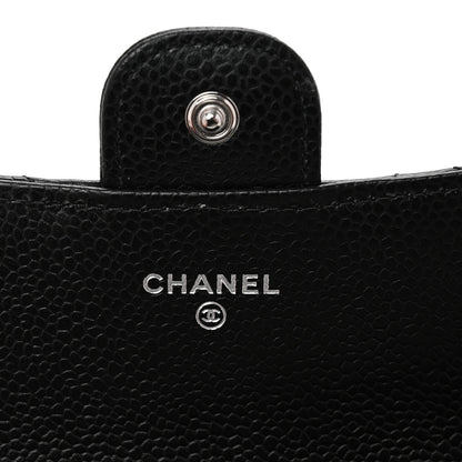 Chanel Caviar Quilted Large Gusset Flap Wallet Black 6 of 9