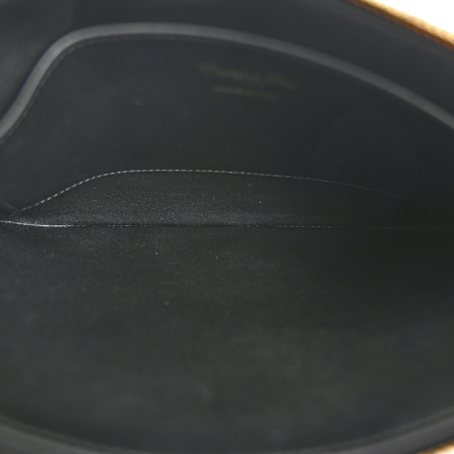 Supple Calfskin Cannage Medium Caro Daily Pouch Black