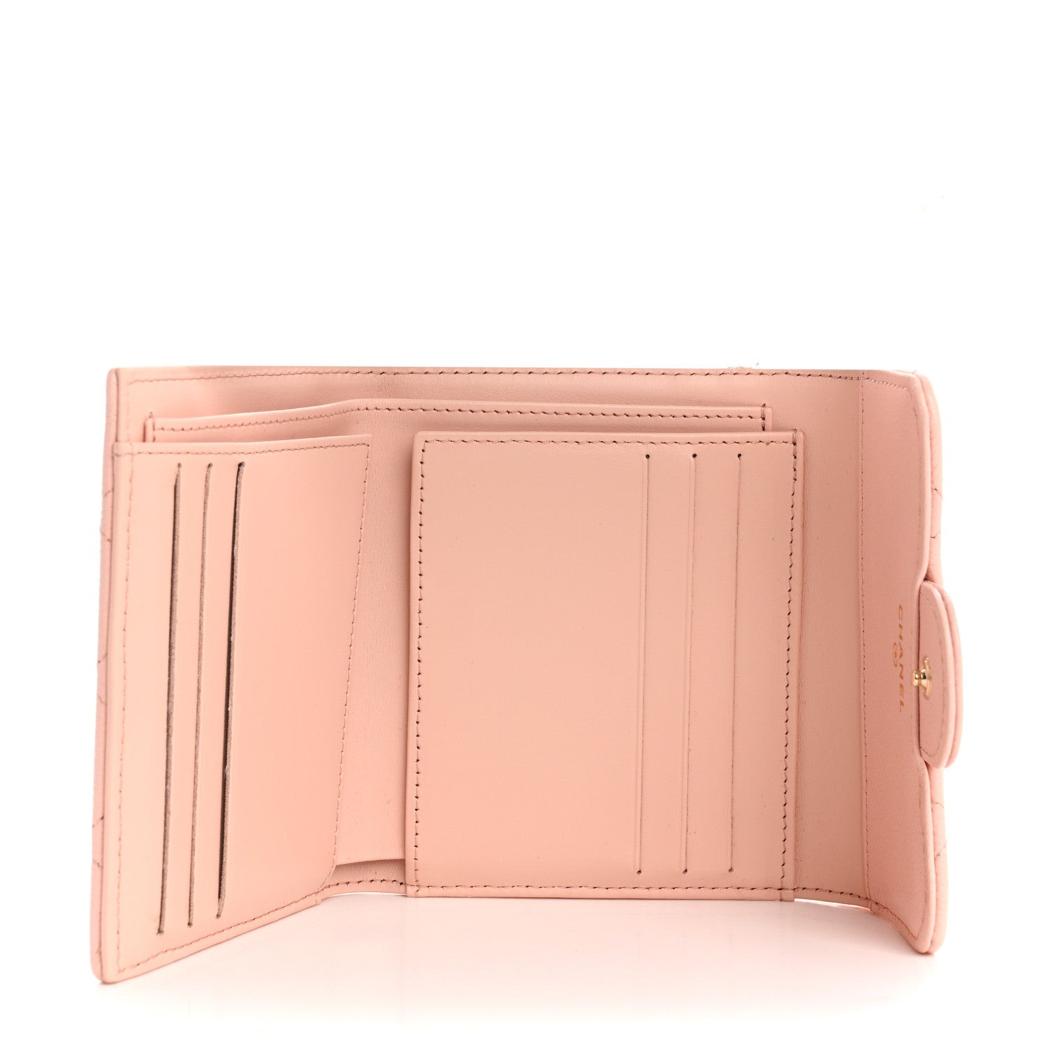 Chanel Caviar Quilted Compact Flap Wallet Light Pink 5 of 12
