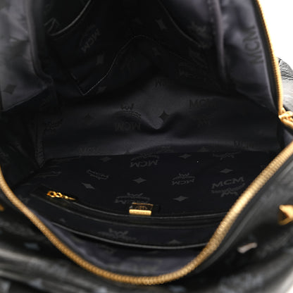 MCM Visetos Studded Medium Stark M Backpack Black 4 of 9