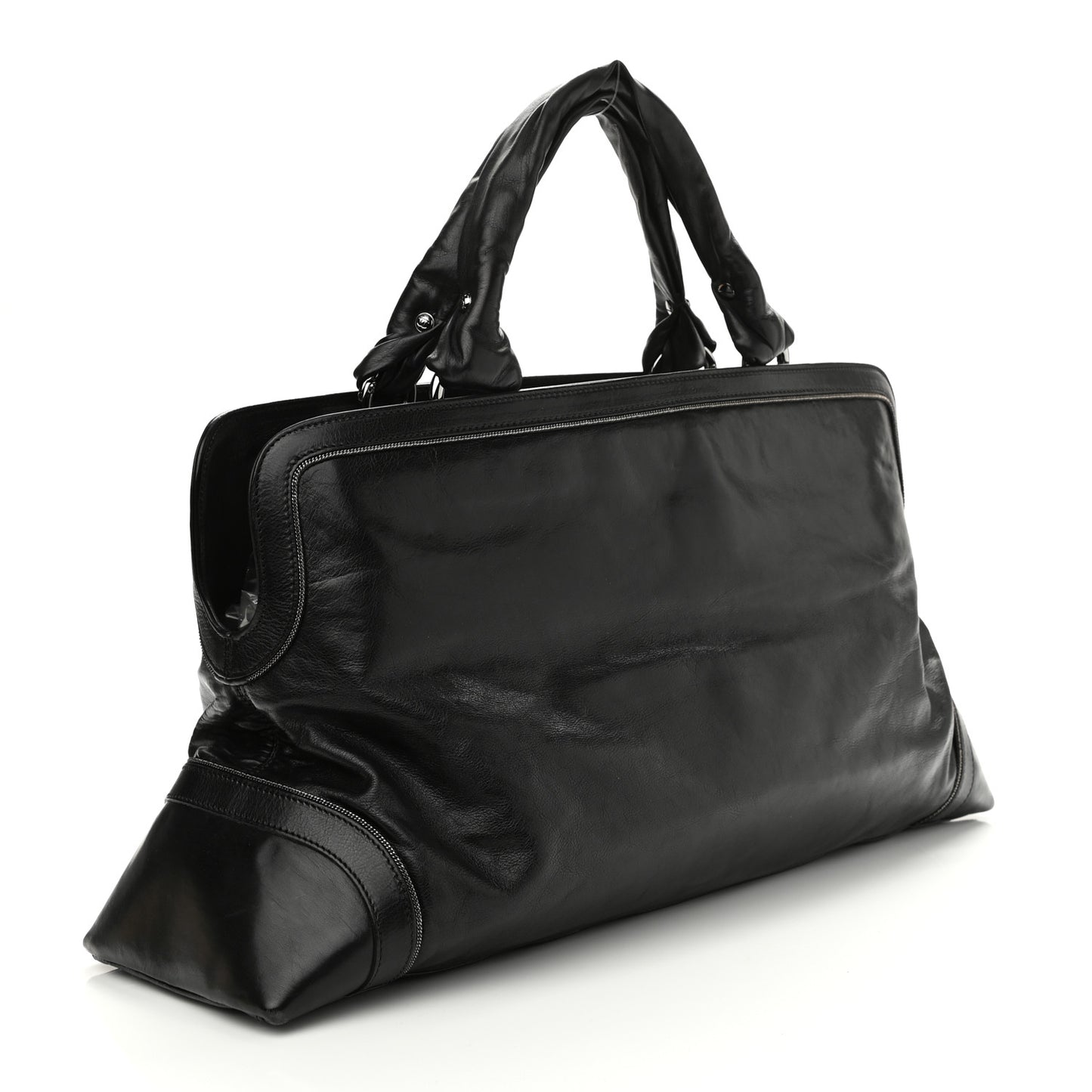 Lambskin East West Soho Shopper Black