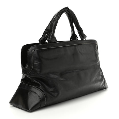 Chanel Lambskin East West Soho Shopper Black 3 of 10