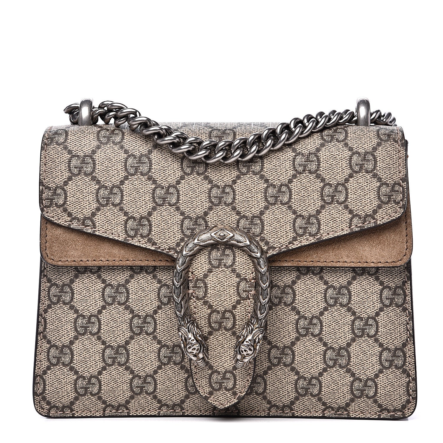 Gucci GG Supreme Monogram Mini Dionysus Shoulder Bag Taupe 1 of 12