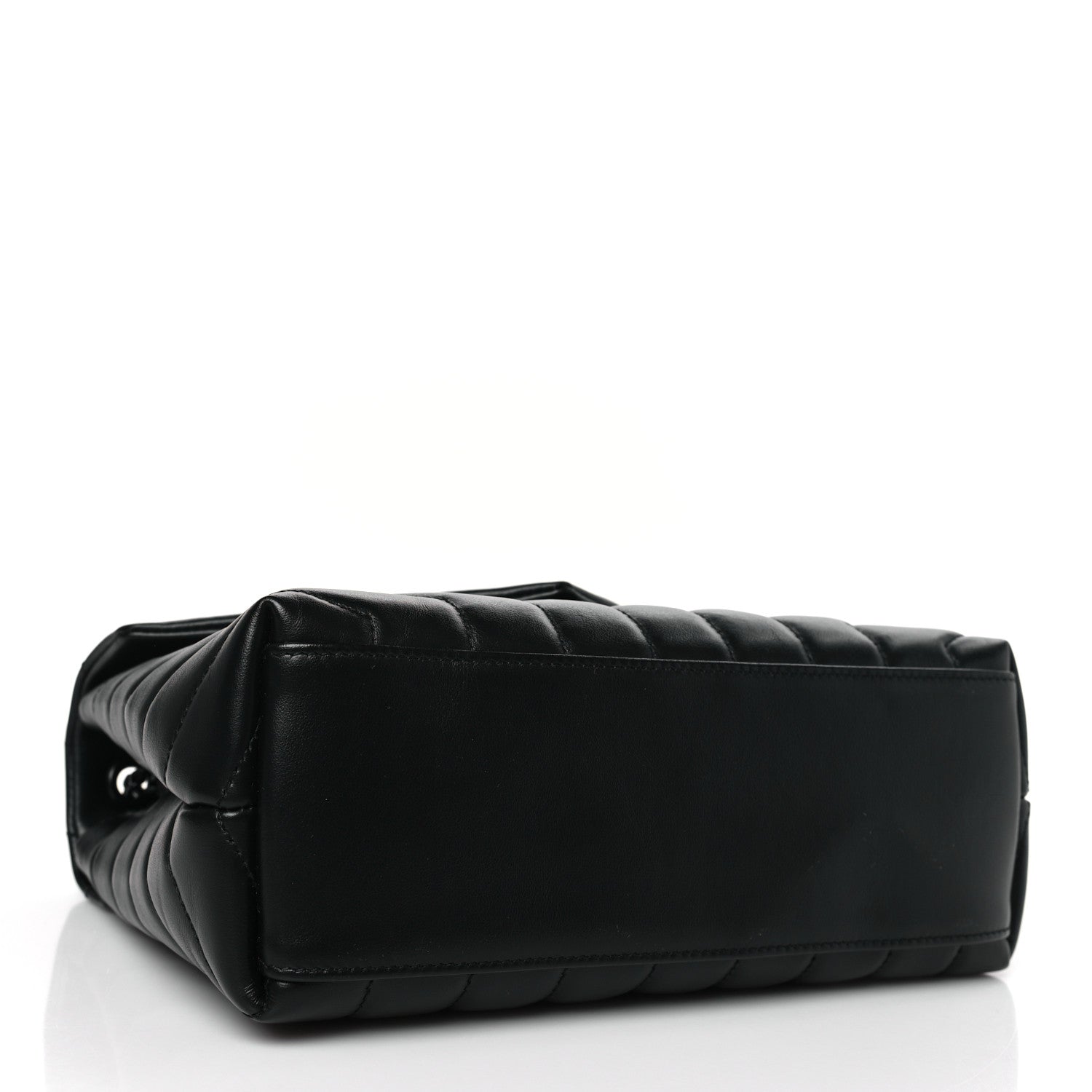 Saint Laurent Calfskin Y Quilted Monogram Monochrome Small Loulou Chain Satchel Black 4 of 9