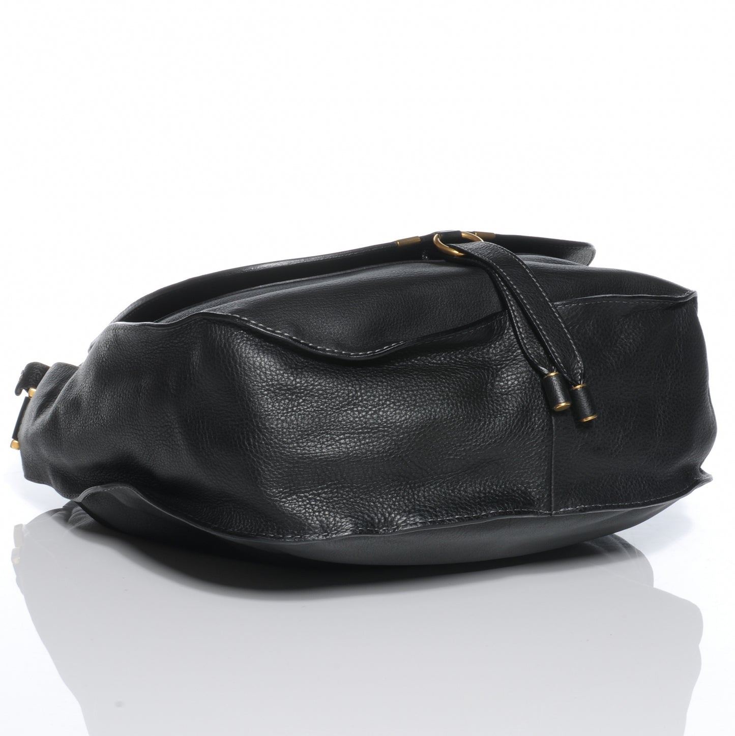 Leather Large Marcie Hobo Black