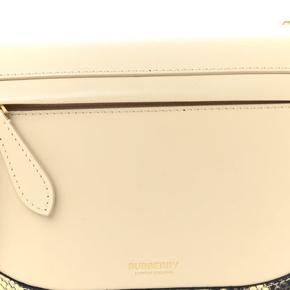 Burberry Calfskin Snakeskin Small Olympia Shoulder Bag Pale Biscuit 8 of 11