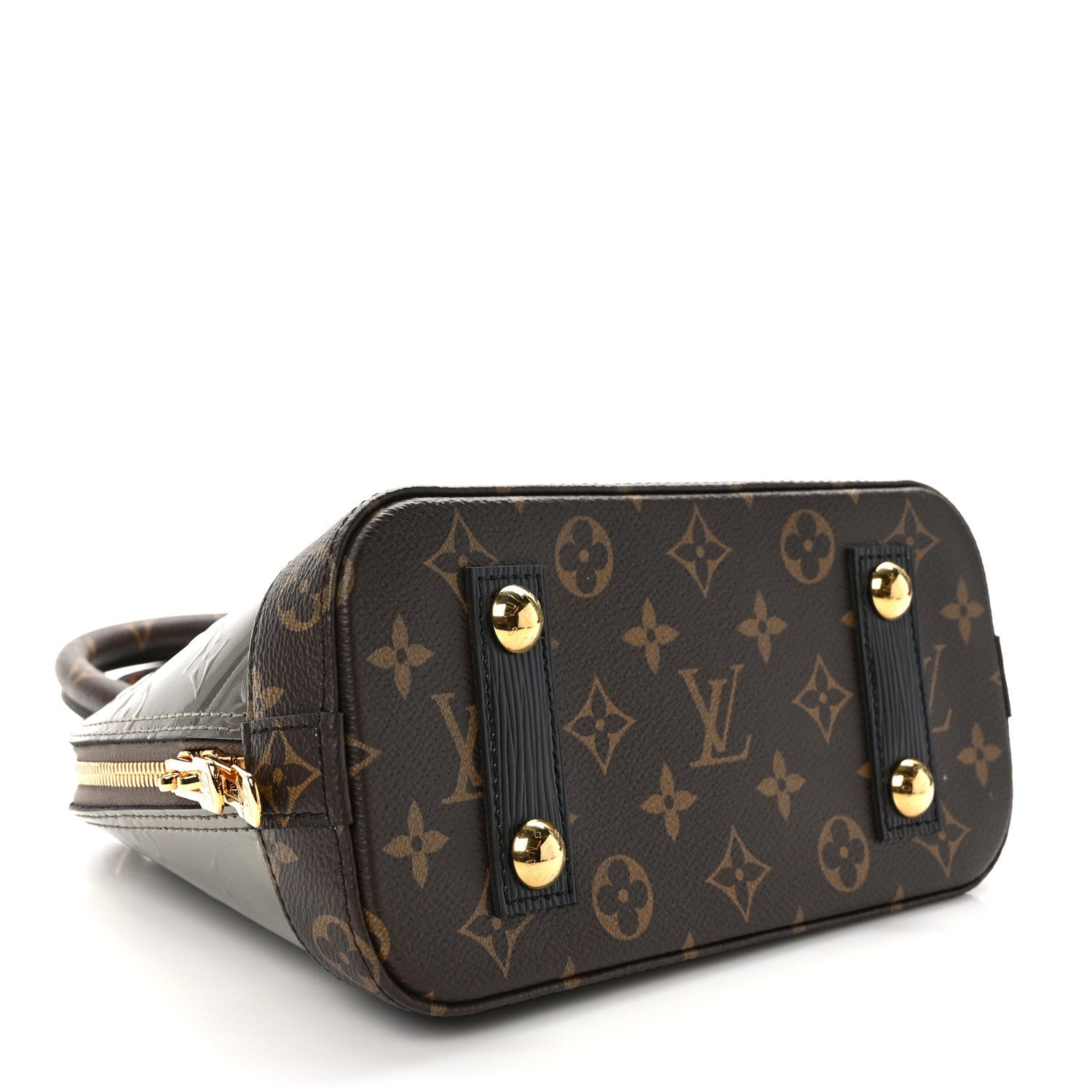 Louis Vuitton LOUIS VUITTON Vernis Monogram Alma BB Taupe Metallise 4 of 8