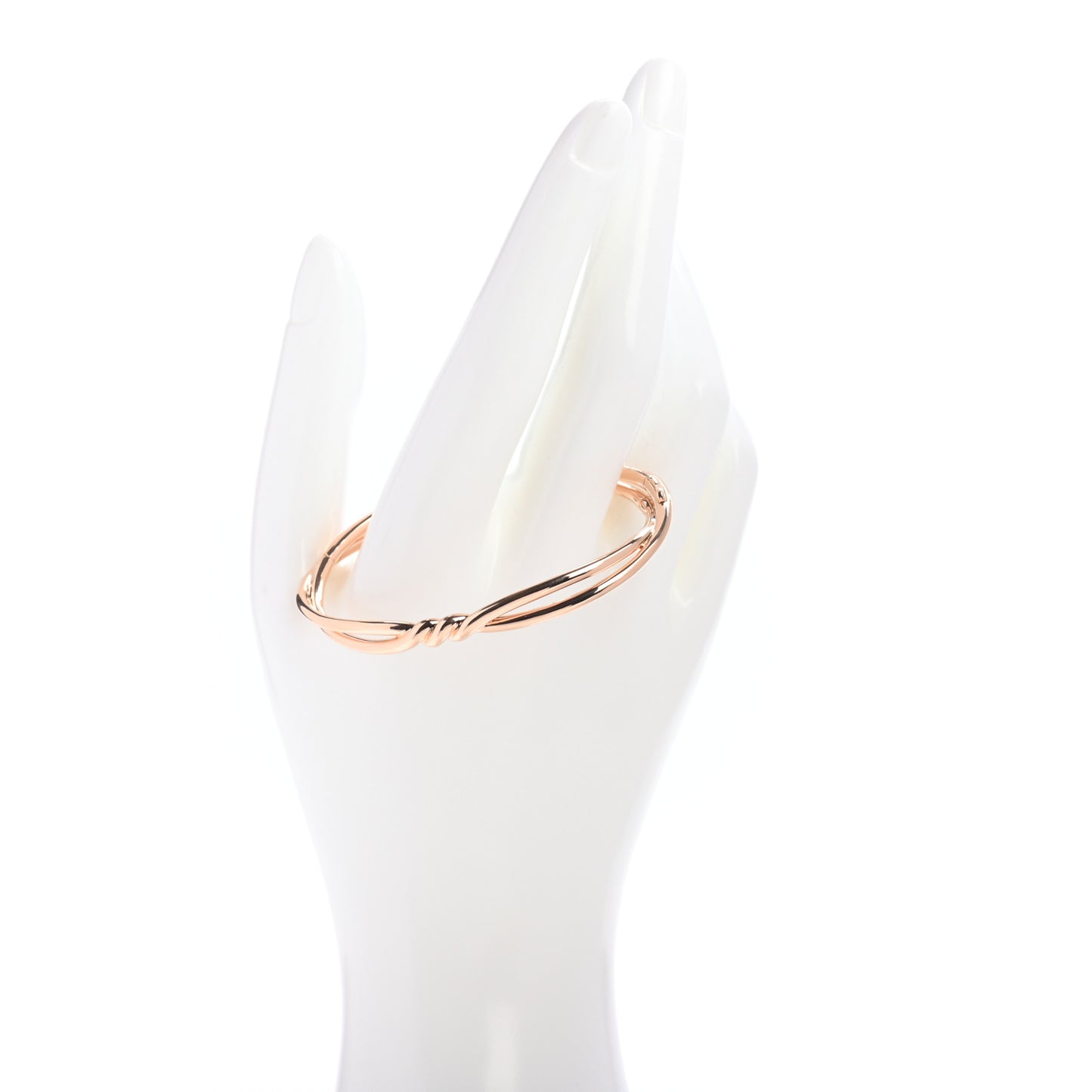 18K Rose Gold Continuance Center Twist Bracelet