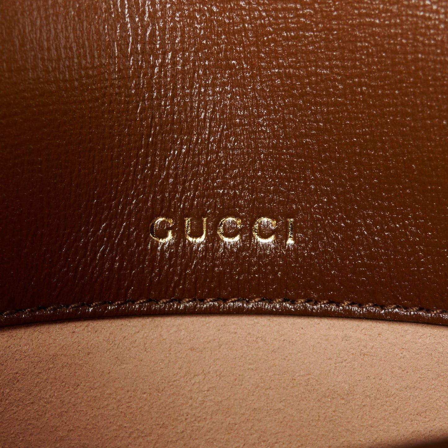GG Supreme Monogram Horsebit 1955 Shoulder Bag Beige Brown Sugar
